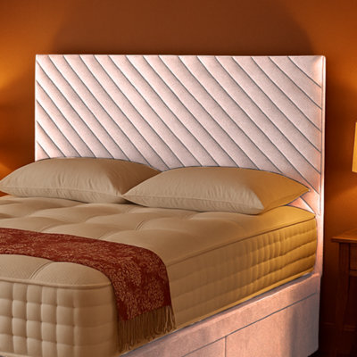 "Urban Textures - Liora Luxury 26"" High Teddy Boucle Fabric Upholstered Headboard - Pink" - image 1