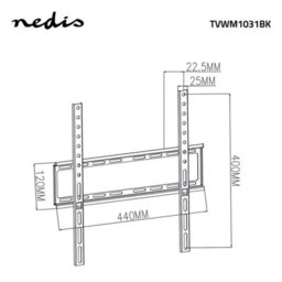 Nedis Slim Tv Bracket Wall Mount For Tv 23 30 32 37 40 42 44 47 55 Inch Lcd Led Plasma - thumbnail 3