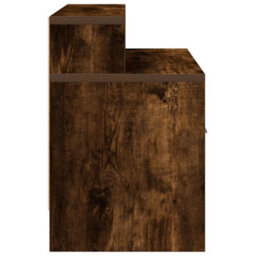 Berkfield Bedside Cabinet With Drawer Smoked Oak 51X31X47 Cm - thumbnail 6