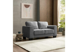Home Detail Jada 2 Seater Sofa, Dark Grey Boucle Fabric - thumbnail 1
