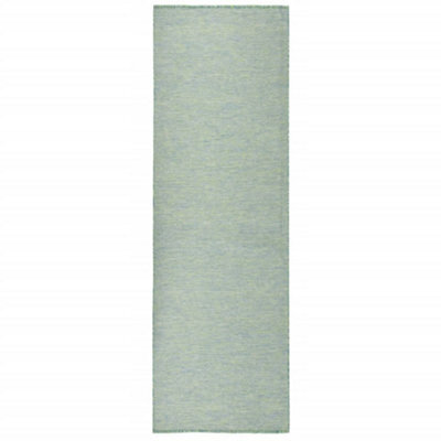 Berkfield Outdoor Flatweave Rug 80X250 Cm Turquoise