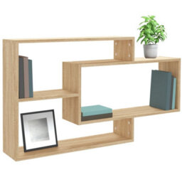 Berkfield Wall Shelf Sonoma Oak 104X20X58.5 Cm Engineered Wood - thumbnail 3