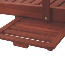 Beliani Sun Lounger Toscana Reclining Acacia Wood Dark Brown - thumbnail 7