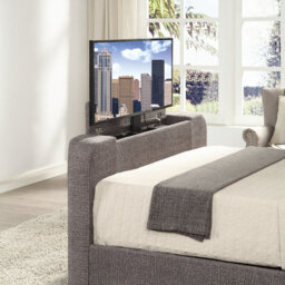 Home Source Riviera King Size Fabric Side Lift Ottoman Tv Bed - thumbnail 4