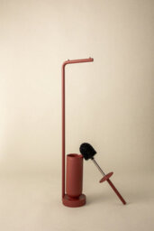 Cosmic Toilet Brush With Toilet Roll Holder, Award-Winning Design, White, Geyser Collection - thumbnail 2