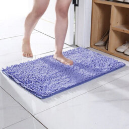 Extra Large Light Purple Chenille Bath Mat - Ultra-Soft & Absorbent 40X120Cm