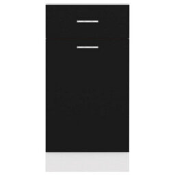 Vidaxl Drawer Bottom Cabinet Lyon Black 40X46X81.5 Cm Engineered Wood - thumbnail 7