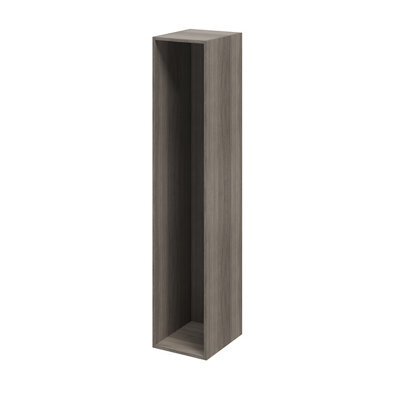 GoodHome Atomia Matt Grey Oak Effect Modular Furniture Cabinet, (H)1875mm (W)375mm (D)450mm - image 1