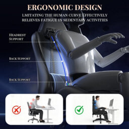 Onemill Ergonomic Gaming Chair With Massage,footrest, Lumbar & Headrest Support For Work, Play & Relaxation - thumbnail 5