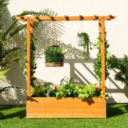 Raised Garden Bed With Arch Trellis - thumbnail 3