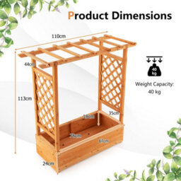 Raised Garden Bed With Arch Trellis - thumbnail 2