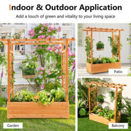 Raised Garden Bed With Arch Trellis - thumbnail 5