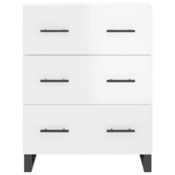Berkfield Classic Sideboard High Gloss White 69.5X34X90 Cm Engineered Wood - thumbnail 5