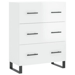 Berkfield Classic Sideboard High Gloss White 69.5X34X90 Cm Engineered Wood - thumbnail 1