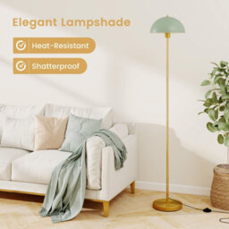 "Costway 64"" Floor Lamp Modern Standing Lamp With Adjustable Lamp Head-Gold" - thumbnail 7