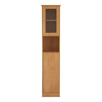 Orsina Portland Tall Oak Veneer Cabinet - image 1