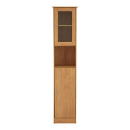 Orsina Portland Tall Oak Veneer Cabinet - thumbnail 1