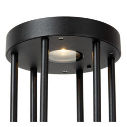 Lucide Jackson Bollard Light- Solar Diameter 16Cm Led Dim To Warm 2850K/3150K Ip54 - Day/night Sensor - Black - thumbnail 5