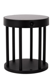 Lucide Jackson Bollard Light- Solar Diameter 16Cm Led Dim To Warm 2850K/3150K Ip54 - Day/night Sensor - Black - thumbnail 3