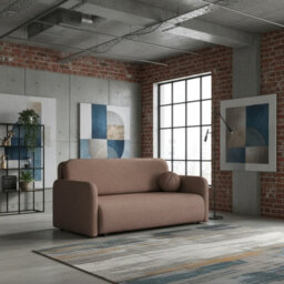 Viva Sun Iv Sofa Bed With Sleeping Function And Storage Compartment Chipboard Metal Legs 170X103X85Cm Pink - thumbnail 2