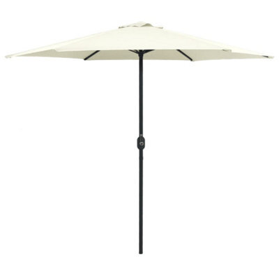 Berkfield Outdoor Parasol With Aluminium Pole 270X246 Cm Sand White - image 1