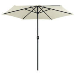 Berkfield Outdoor Parasol With Aluminium Pole 270X246 Cm Sand White - thumbnail 3