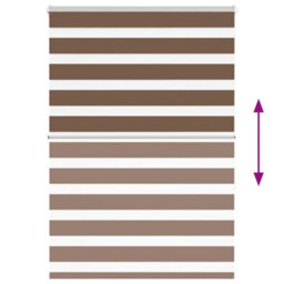 Berkfield Zebra Blind Brown 100X150 Cm Fabric Width 95.9 Cm Polyester - thumbnail 5