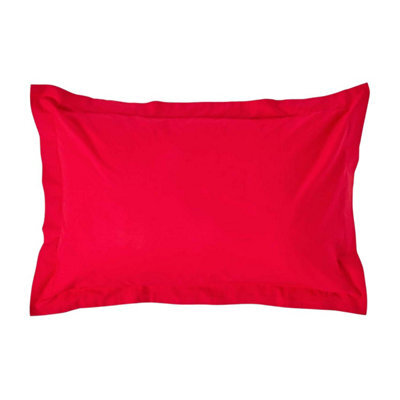 Homescapes Red Egyptian Cotton Oxford Pillowcase 200 Tc - image 1