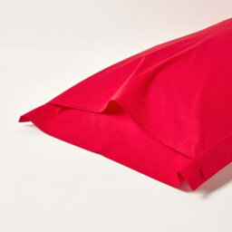 Homescapes Red Egyptian Cotton Oxford Pillowcase 200 Tc - thumbnail 3