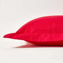 Homescapes Red Egyptian Cotton Oxford Pillowcase 200 Tc - thumbnail 2