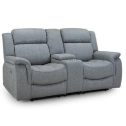 Furnishings For Less UK Linden Leather Aire Recliner 3 Seater + 2 Seater + Armchair Grey - thumbnail 3