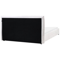 Beliani Bed Velvet Lavaur 160 X 200 Cm (Eu King Size) Off-White - thumbnail 5
