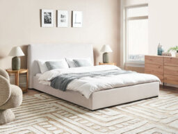 Beliani Bed Velvet Lavaur 160 X 200 Cm (Eu King Size) Off-White - thumbnail 2