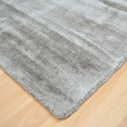 Grey Handmade , Luxurious , Modern , Plain Easy To Clean Viscose Rug For Living Room, Bedroom - 160Cm X 230Cm - thumbnail 2