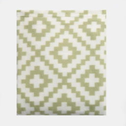 OHS Geo Tile Throw Over Bed Blanket Travel Garden Chair Fleece Bedspread, Sage - thumbnail 6