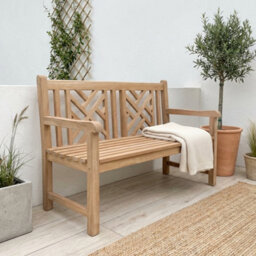 2 Seater Wooden Teak Garden Bench - thumbnail 5