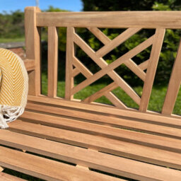 2 Seater Wooden Teak Garden Bench - thumbnail 2