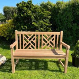 2 Seater Wooden Teak Garden Bench - thumbnail 3