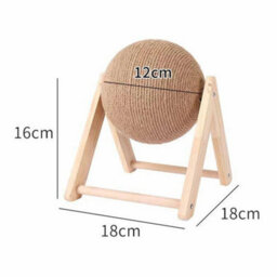 A Cat Scratching Toy Natural Sisal Rotatable Ball Interactive Kitten Scratcher Toy - thumbnail 2