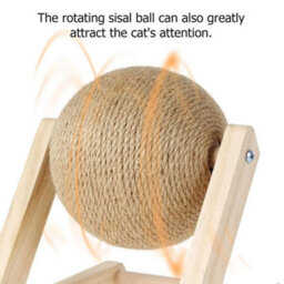 A Cat Scratching Toy Natural Sisal Rotatable Ball Interactive Kitten Scratcher Toy - thumbnail 5
