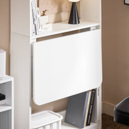 Sobuy Fwt92-H-W,  Computer Desk Home Office Desk Folding Table With 5 Shelves Study Table,white,w63Xd57Xh145 - thumbnail 6