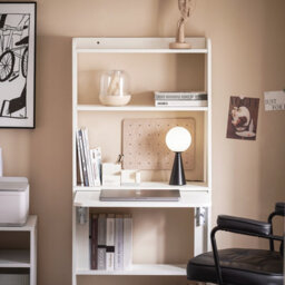 Sobuy Fwt92-H-W,  Computer Desk Home Office Desk Folding Table With 5 Shelves Study Table,white,w63Xd57Xh145 - thumbnail 7