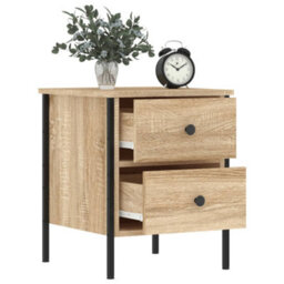 Berkfield Bedside Cabinet Sonoma Oak 40X42X50 Cm Engineered Wood - thumbnail 4
