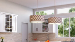 Luminosa Lighting Elstead 4 Light Large Ceiling Pendant Copper Brown Lattice, E27 - thumbnail 2