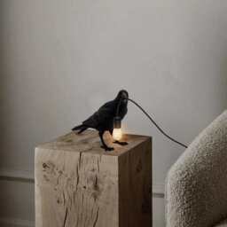 Raven Lamp Wall Or Table Sconce- With Free E27 Bulb, Original Decorative Style - thumbnail 2