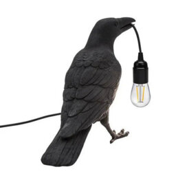 Raven Lamp Wall Or Table Sconce- With Free E27 Bulb, Original Decorative Style - thumbnail 3
