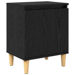Berkfield Black Oak Nightstand Black Oak Engineered Wood 40 X 30 X 50 Cm - thumbnail 2