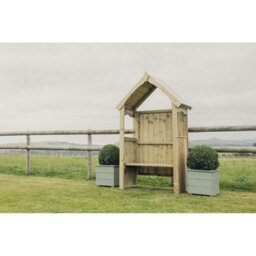 Churnet Valley Garden Furniture Ltd Poppy Arbour - Timber - L61 X W120 X H205 Cm - Garden Furniture - Set Of Waterproof Cushions Included - thumbnail 2