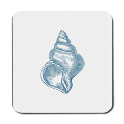 Benjamin Tate Design Blue Shell Designer Placemat And Coaster Set Of 12 Marine Collection Limited Edition With Wood Base - thumbnail 3