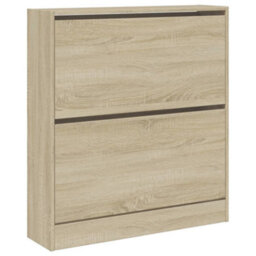 Walplus Shoe Cabinet Sonoma Oak 80X21X87.5 Cm Engineered Wood - thumbnail 4